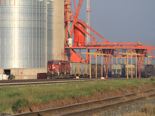 As of June 27, licensed primary elevators on the Prairies held an inventory of 2.9505 mmt of all grains, the largest volume in eight weeks but just 40.6% of Prairies capacity. (DTN photo by Elaine Shein)